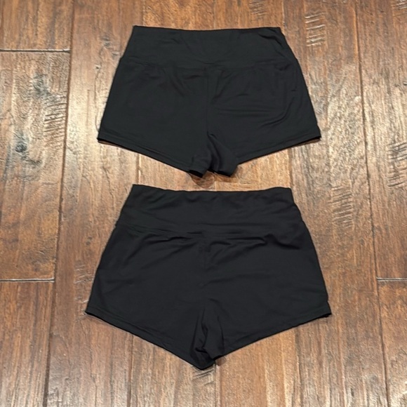 2 Pairs! New Small Women's Black Hip Hugger Shorts - Picture 4 of 5